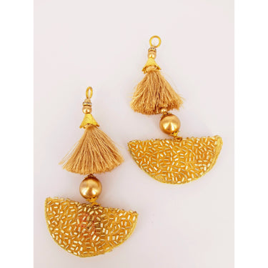 Pale Gold Bead Tassels Latkan, Indian Latkans, Blouse Latkan